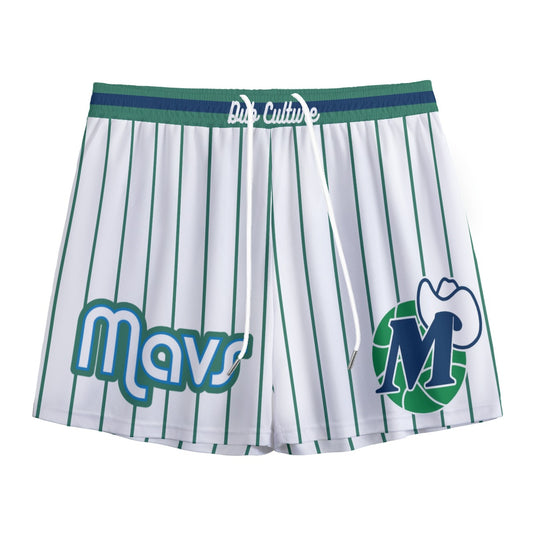 Mavs Pinstripe Mesh Shorts