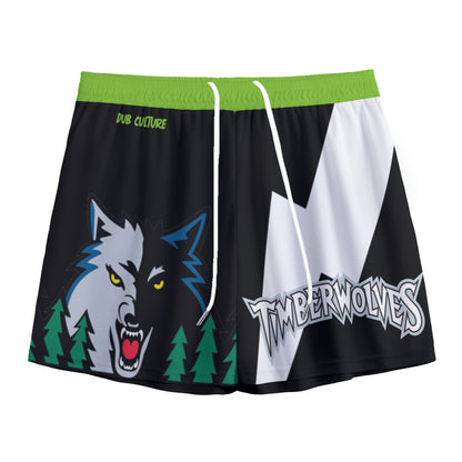 Timberwolves Black Mesh Shorts