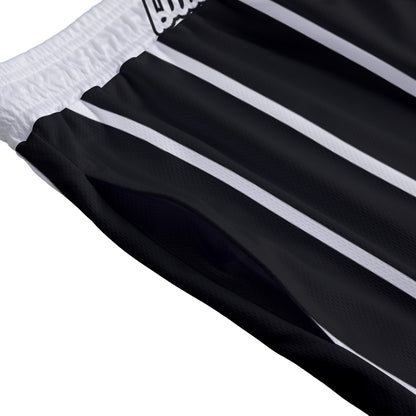 Yankees 'Black Pinstripe' Mesh Shorts