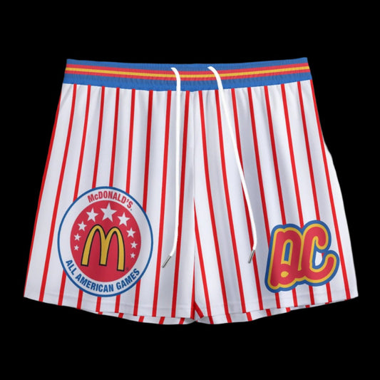 McDonalds All American Pinstripe Mesh Shorts