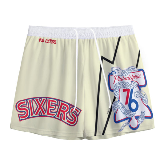 Cream Sixers Mesh Shorts