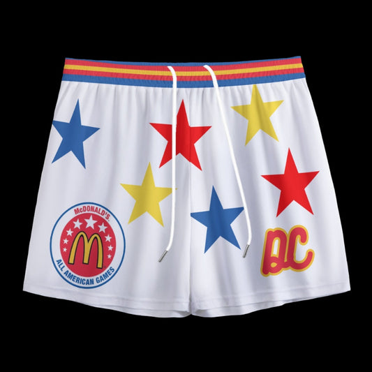 McDonalds All American White Mesh Shorts